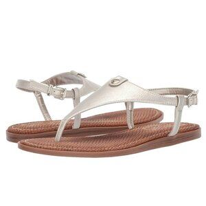 Circus by Sam Edelman Women's Carolina Silver Flat Sandal Size 5M